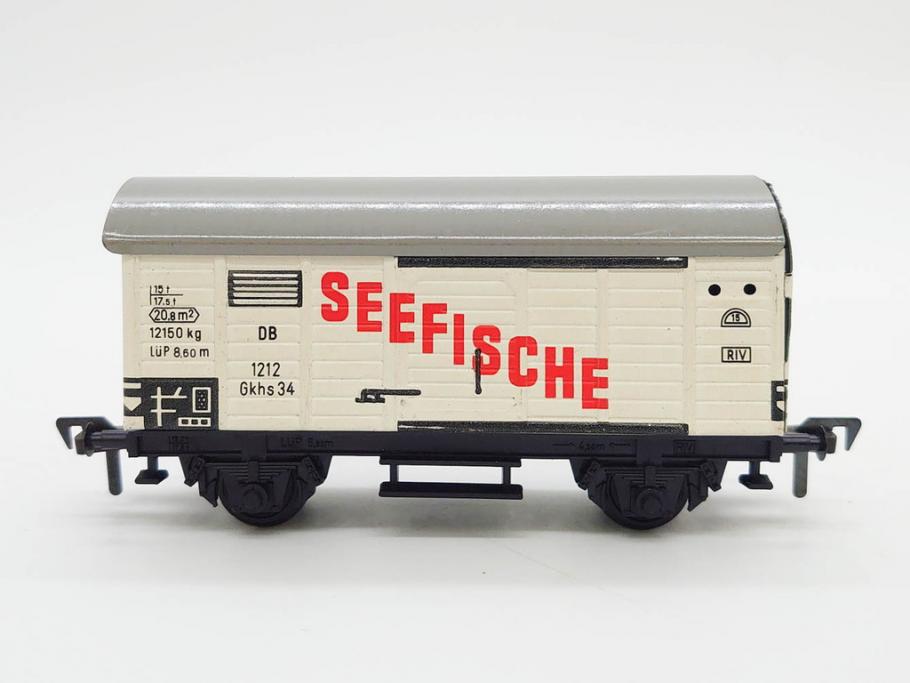 ドイツ　FLEISCHMANN　フライシュマン　HOゲージ　機関車　貨車　鉄道模型　線路などセット(SHELL、SEEFISCHE、レール、おもちゃ、オモチャ、玩具、箱付き)(R-083067)