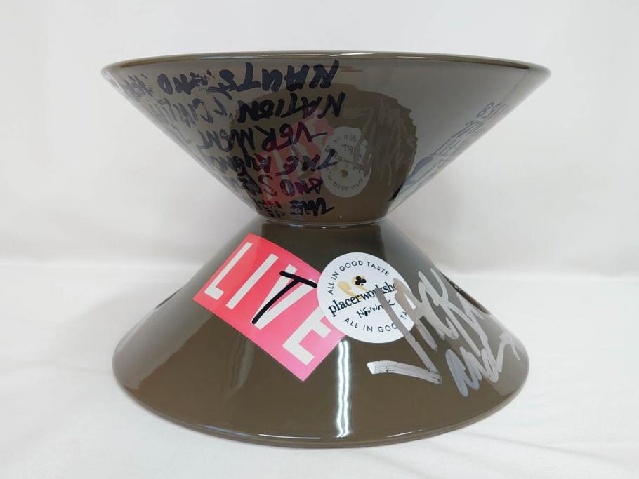 ビンテージ　アメリカ　Architectural Pottery(アーキテクチュラル・ポテリー)　NASA　サイン　プランター(ポタリー、フラワーベース、ガーデンポット、鉢カバー、植木鉢、ディスプレイ)(R-083069)
