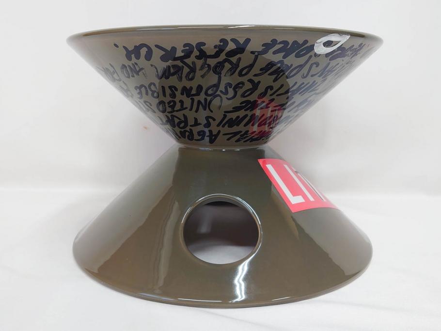ビンテージ　アメリカ　Architectural Pottery(アーキテクチュラル・ポテリー)　NASA　サイン　プランター(ポタリー、フラワーベース、ガーデンポット、鉢カバー、植木鉢、ディスプレイ)(R-083069)