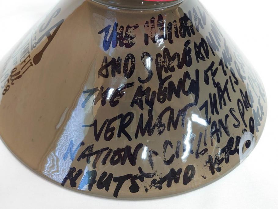 ビンテージ　アメリカ　Architectural Pottery(アーキテクチュラル・ポテリー)　NASA　サイン　プランター(ポタリー、フラワーベース、ガーデンポット、鉢カバー、植木鉢、ディスプレイ)(R-083069)