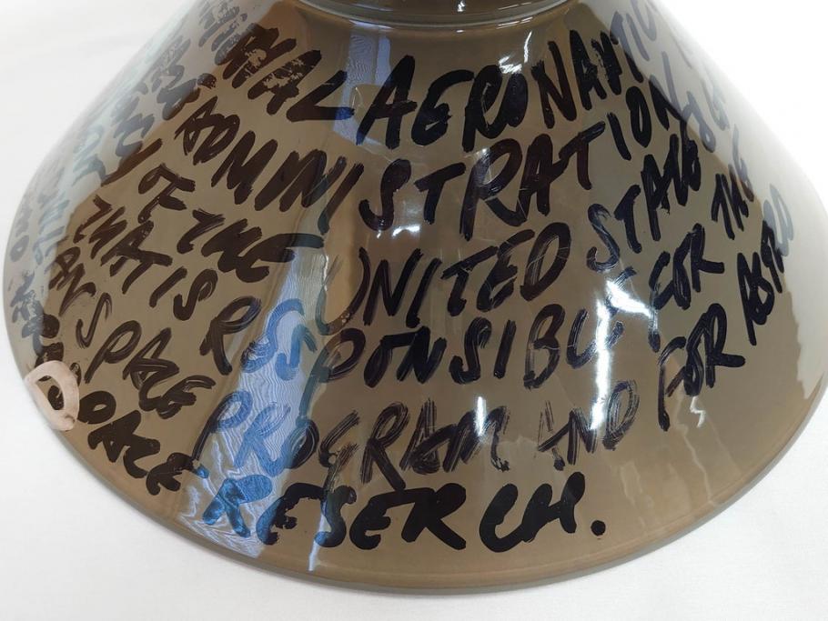 ビンテージ　アメリカ　Architectural Pottery(アーキテクチュラル・ポテリー)　NASA　サイン　プランター(ポタリー、フラワーベース、ガーデンポット、鉢カバー、植木鉢、ディスプレイ)(R-083069)