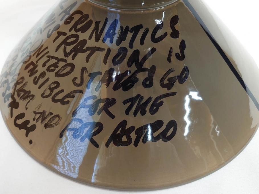 ビンテージ　アメリカ　Architectural Pottery(アーキテクチュラル・ポテリー)　NASA　サイン　プランター(ポタリー、フラワーベース、ガーデンポット、鉢カバー、植木鉢、ディスプレイ)(R-083069)