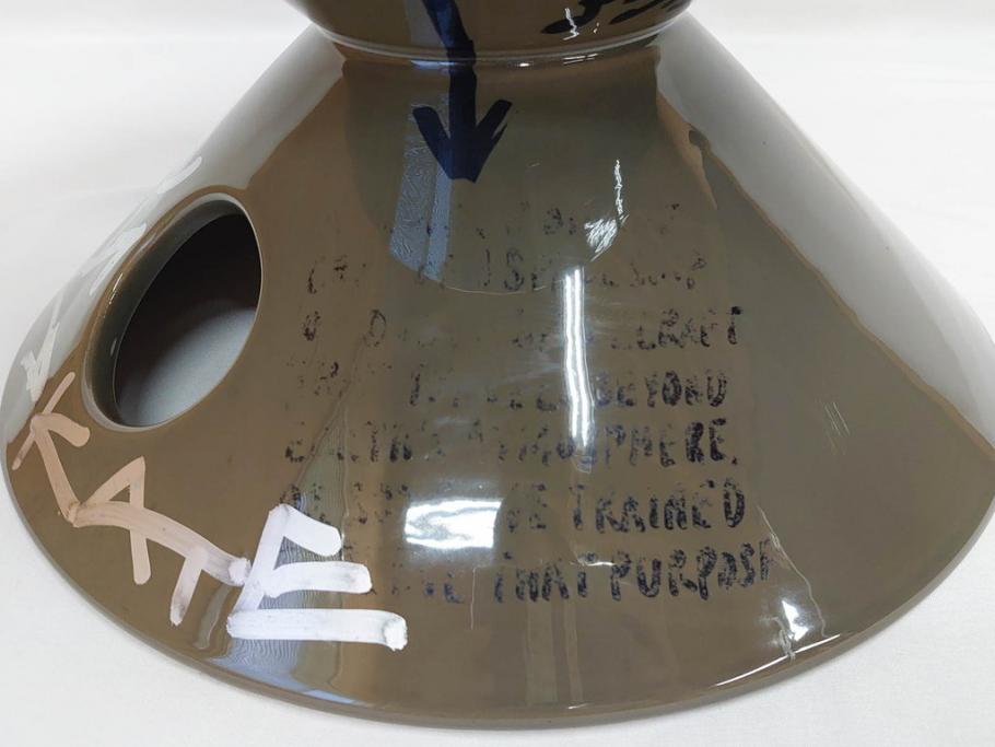 ビンテージ　アメリカ　Architectural Pottery(アーキテクチュラル・ポテリー)　NASA　サイン　プランター(ポタリー、フラワーベース、ガーデンポット、鉢カバー、植木鉢、ディスプレイ)(R-083069)