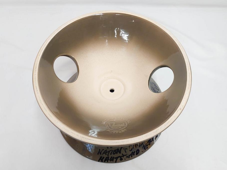 ビンテージ　アメリカ　Architectural Pottery(アーキテクチュラル・ポテリー)　NASA　サイン　プランター(ポタリー、フラワーベース、ガーデンポット、鉢カバー、植木鉢、ディスプレイ)(R-083069)