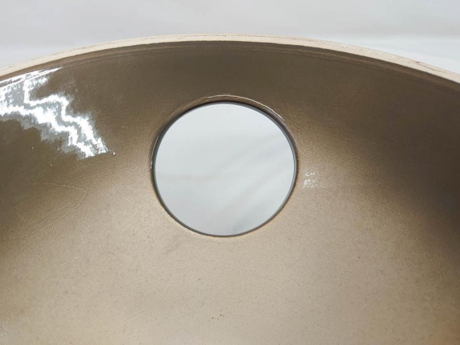 ビンテージ　アメリカ　Architectural Pottery(アーキテクチュラル・ポテリー)　NASA　サイン　プランター(ポタリー、フラワーベース、ガーデンポット、鉢カバー、植木鉢、ディスプレイ)(R-083069)