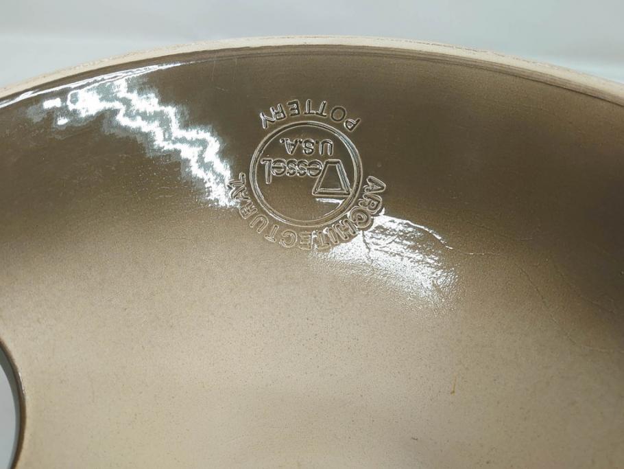 ビンテージ　アメリカ　Architectural Pottery(アーキテクチュラル・ポテリー)　NASA　サイン　プランター(ポタリー、フラワーベース、ガーデンポット、鉢カバー、植木鉢、ディスプレイ)(R-083069)