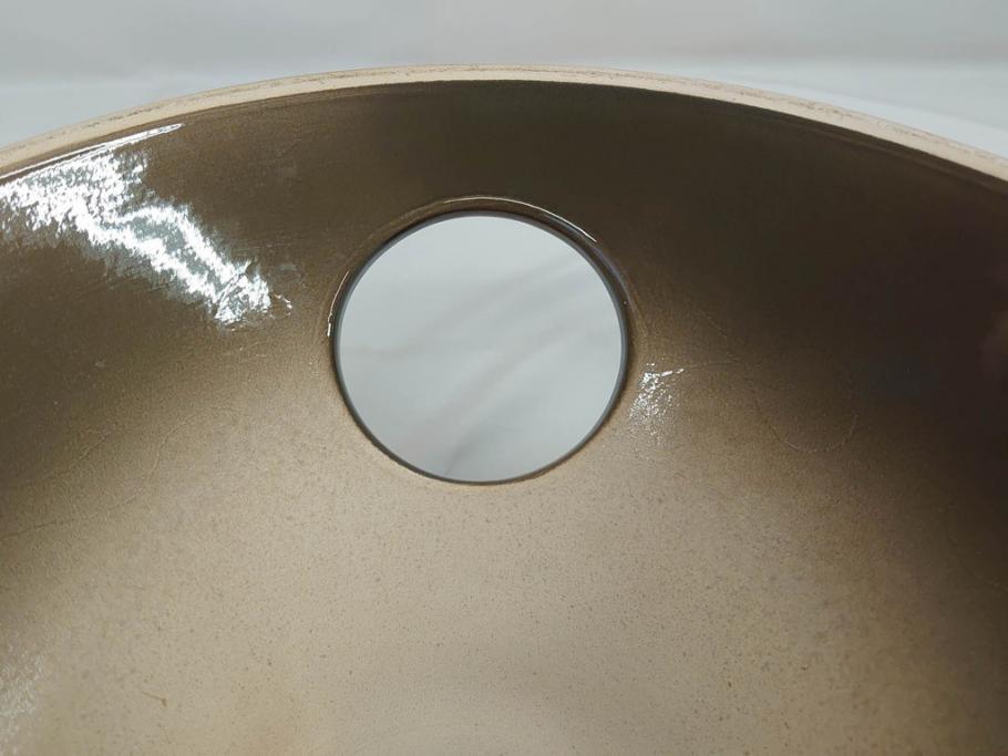 ビンテージ　アメリカ　Architectural Pottery(アーキテクチュラル・ポテリー)　NASA　サイン　プランター(ポタリー、フラワーベース、ガーデンポット、鉢カバー、植木鉢、ディスプレイ)(R-083069)