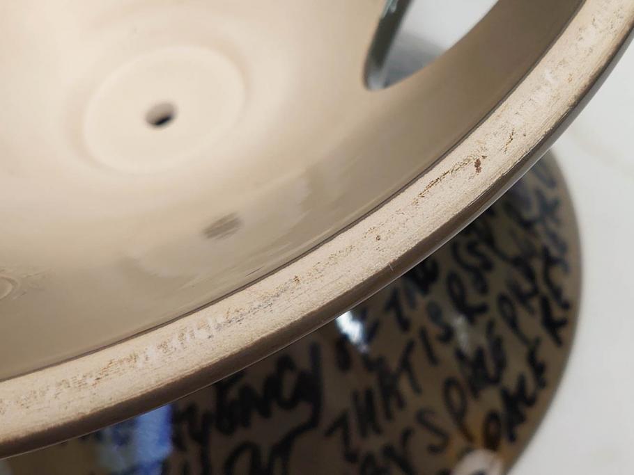 ビンテージ　アメリカ　Architectural Pottery(アーキテクチュラル・ポテリー)　NASA　サイン　プランター(ポタリー、フラワーベース、ガーデンポット、鉢カバー、植木鉢、ディスプレイ)(R-083069)