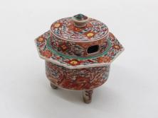 江戸期　古伊万里　染付　約16cm　5.1寸　縁起のいい絵柄が魅力的な中皿5枚セット(寿字、和食器、和皿、五寸一分)(R-070640)