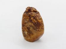江戸期　上手物　古伊万里　染付　二重角福　渦福　鳳凰山水文　約14cm　4.7寸　なます皿2枚セット(中皿、和皿、和食器、四寸七分)(R-077087)