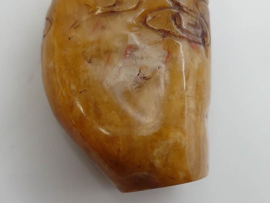 時代物　中国　唐物　雲龍紋　彫刻　印材(印鑑、印章、判子、はんこ、ハンコ)(R-083076)