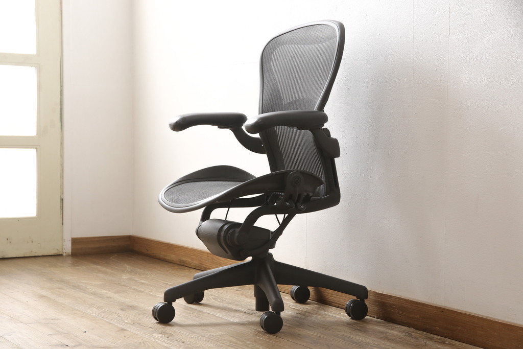 中古　美品　Hermanmiller(ハーマンミラー社)　ランバーサポート　Bサイズ　座り心地を追求したアーロンチェア(オフィスチェア、アームチェア、ワークチェア)(R-058228)