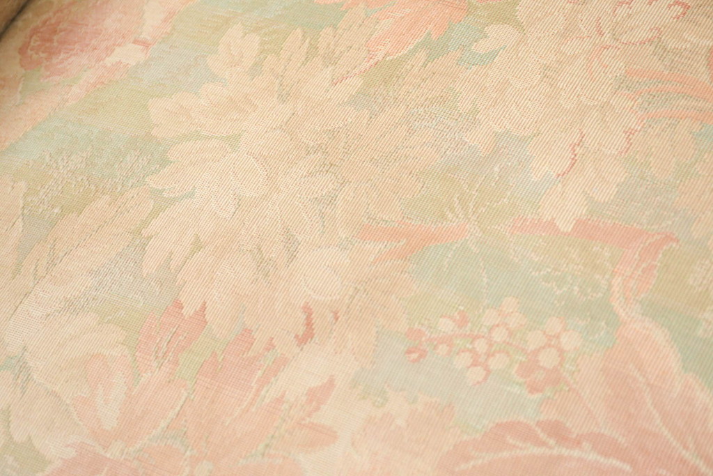 中古　美品!!　横浜ダニエル(daniel)　優美なカーブを描く可愛らしい脚付きのクラシカルなカウチソファ(2Pソファ、2人掛けソファ、3P、二人掛け、三人掛け、シェーズロング、カウチソファ、長椅子、長イス)(R-082674)