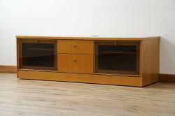 中古　美品　カリモク家具(karimoku)　domani(ドマーニ)　洗練されたデザインが美しいシアターボード(テレビ台、テレビボード、ローボード、キャビネット、収納棚、サイドボード)(定価約45万円)(R-082476)