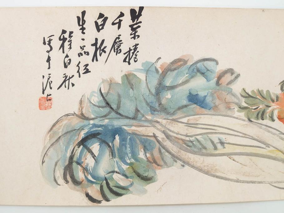 中国　文方珍賞　徴州詹文方齋製　古墨10点セット(唐物、巻物、固形墨、書道具、習字道具、水墨)(R-083137)