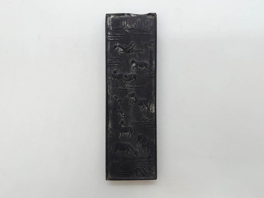 中国　文方珍賞　徴州詹文方齋製　古墨10点セット(唐物、巻物、固形墨、書道具、習字道具、水墨)(R-083137)