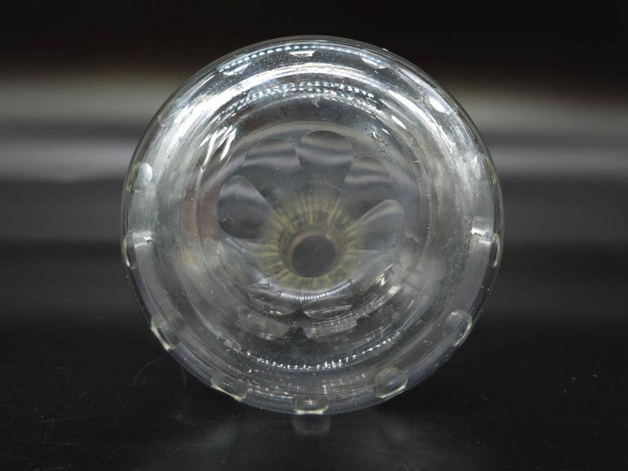 昭和初期～中期　乳白　醤油差し　気品を感じるガラス瓶3点セット(醤油瓶、調味料入れ、ソース、一輪挿し、花器、花生、花入、花瓶、硝子、ビン)(R-083146)