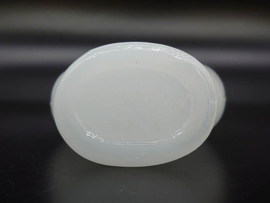 昭和初期～中期　乳白　醤油差し　気品を感じるガラス瓶3点セット(醤油瓶、調味料入れ、ソース、一輪挿し、花器、花生、花入、花瓶、硝子、ビン)(R-083146)