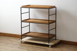 中古　美品　IDEE(イデー)　JATI TUA SHELF(ジャティ  トゥア シェルフ)　Mサイズ　オシャレデザインの空間に心地よく馴染むシェルフ(オープンシェルフ、オープンラック、ディスプレイラック、陳列棚)(定価約12万円)(R-083157)