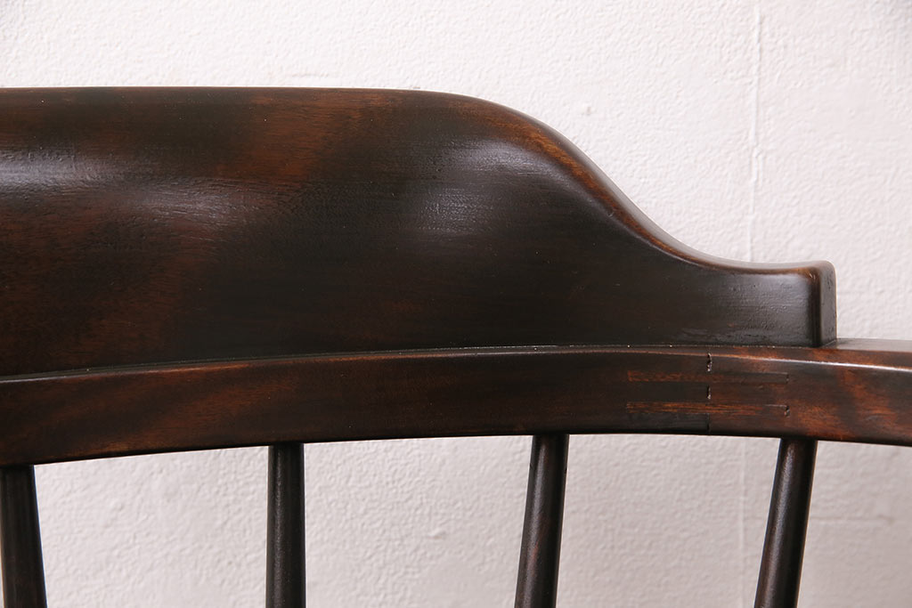 ヴィンテージ　松本民芸家具　座り心地の良さが魅力の#91型キャプテンチェア(アームチェア、椅子、ビンテージ)(R-047206)