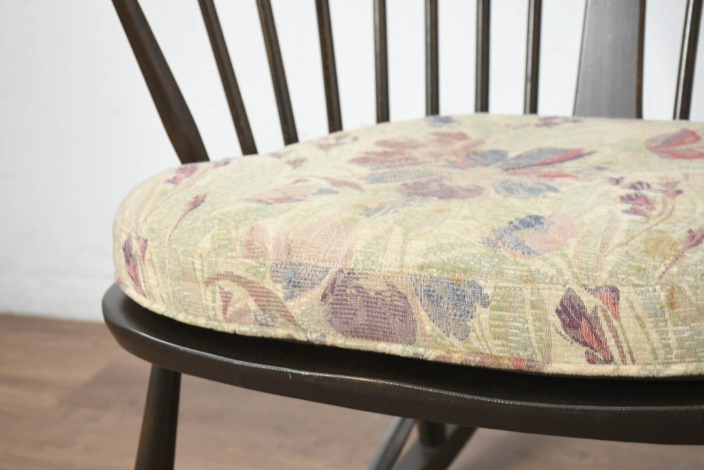 中古　美品　激レア　ERCOL(アーコール)　フラワーバッグ　Latimer(ラティマー)　美しい曲げ木と高背のデザインが特徴のロッキングチェア(ラティマーチェア、チェアメーカーズチェア、Chairmakers Chair、アームチェア、揺り椅子、イス、椅子、英国)(R-082698)