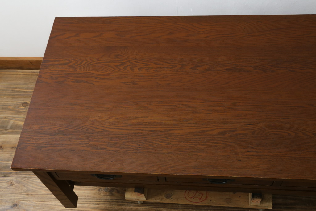 中古　ブランド家具　希少な廃番品　Shin-Lee(シンリー)　引き出し付きがいいね!!上質な作りのローテーブル(センターテーブル、リビングテーブル、座卓)(R-083105)