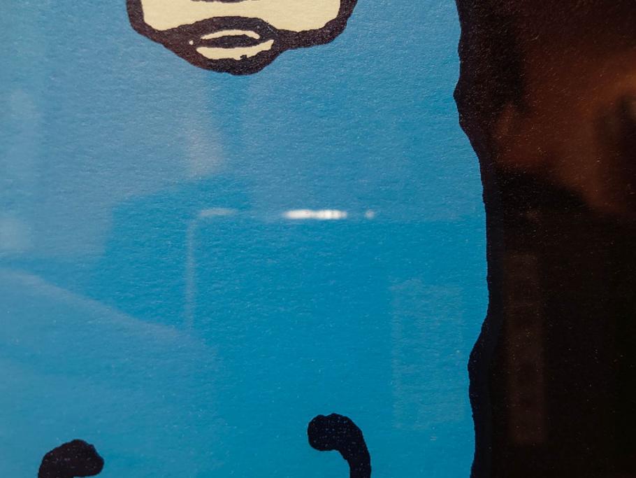 真作　ジョージ・ロドリーゲ　George Rodrigue　ブルードッグ　87/350　鮮やかな色彩と独特のタッチに惹きつけられるシルクスクリーン(絵画、版画、犬、サイン入り、額装)(R-083282)　