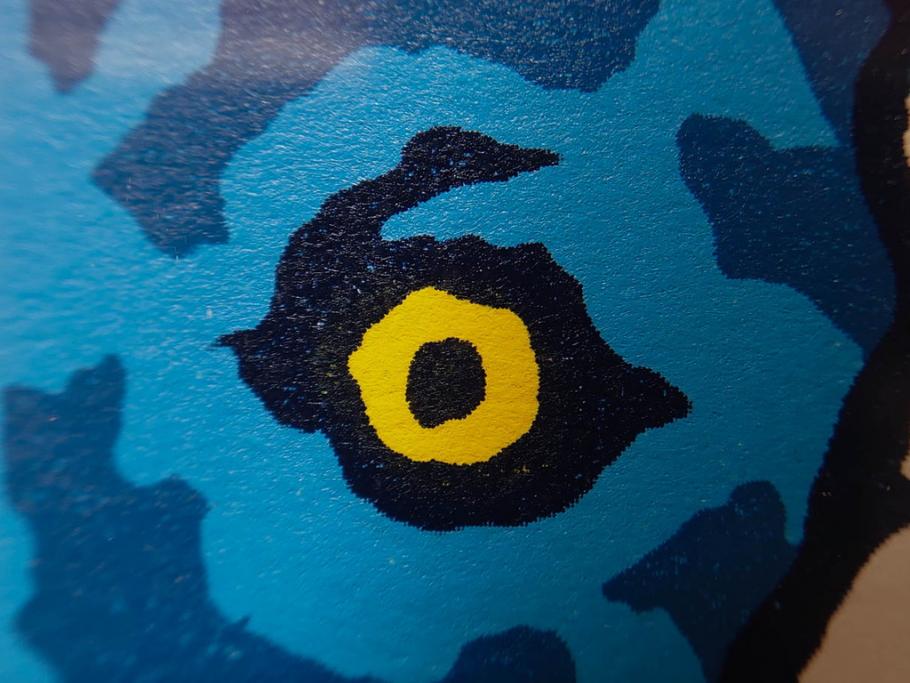 真作　ジョージ・ロドリーゲ　George Rodrigue　ブルードッグ　87/350　鮮やかな色彩と独特のタッチに惹きつけられるシルクスクリーン(絵画、版画、犬、サイン入り、額装)(R-083282)　