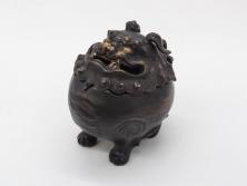 幕末　古伊万里　金彩　色絵　約12cm　3.8寸　煌びやかな絵付けが素敵な小皿5枚セット(獅子、松竹、和食器、深皿、和皿、三寸八分)(R-070406)