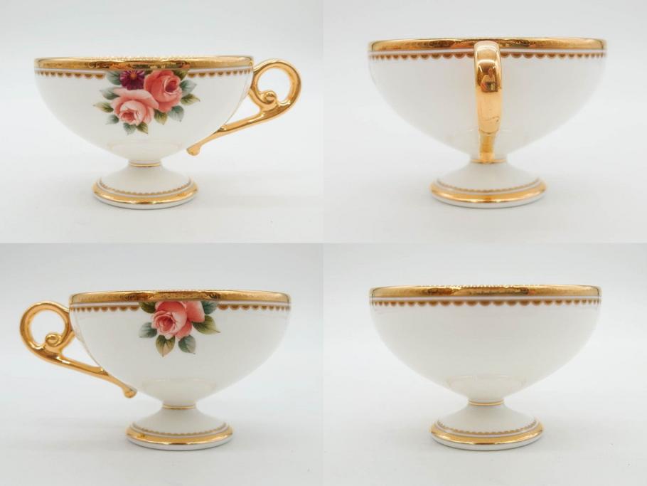 未使用品　ノリタケ　NORITAKE　100周年記念　オールドノリタケデザイン　華やかで美しいカップ&ソーサー6客セット(100th Anniversary、アソートコレクション、C&S、花、金彩、洋食器、外箱付き)(R-083081)