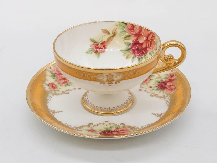 未使用品　ノリタケ　NORITAKE　100周年記念　オールドノリタケデザイン　華やかで美しいカップ&ソーサー6客セット(100th Anniversary、アソートコレクション、C&S、花、金彩、洋食器、外箱付き)(R-083081)