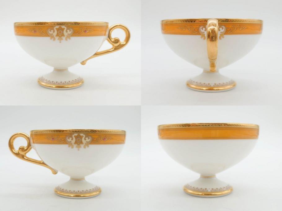 未使用品　ノリタケ　NORITAKE　100周年記念　オールドノリタケデザイン　華やかで美しいカップ&ソーサー6客セット(100th Anniversary、アソートコレクション、C&S、花、金彩、洋食器、外箱付き)(R-083081)