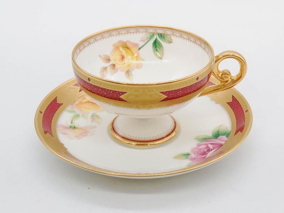 未使用品　ノリタケ　NORITAKE　100周年記念　オールドノリタケデザイン　華やかで美しいカップ&ソーサー6客セット(100th Anniversary、アソートコレクション、C&S、花、金彩、洋食器、外箱付き)(R-083081)