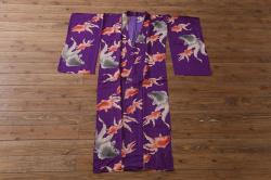 【骨董買取】アンティーク着物　大正昭和初期　金魚模様　絽着物(古布)を買取りました。