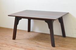 和製ビンテージ　松本民芸家具　脚のデザインがおしゃれな#70型食卓(作業台、ダイニングテーブル、2人掛け、4人掛け、二人掛け、四人掛け、ヴィンテージ)(定価約22万円)(R-069620)