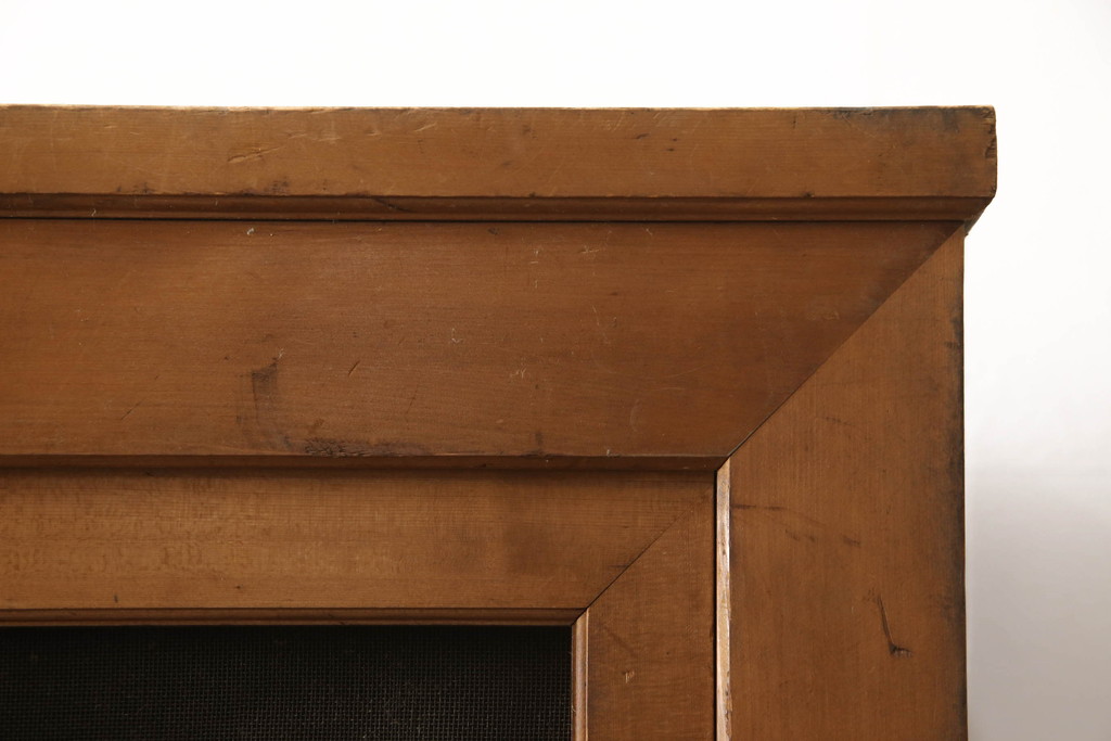和製アンティーク　前面欅(ケヤキ)材　檜(ヒノキ)材　上手物　和の趣溢れる岐阜水屋箪笥サイドボード(茶箪笥、食器棚、和風キャビネット、収納棚、引き出し)(R-066949)