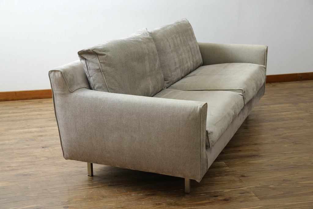 中古　ACTUS(アクタス)取扱い　eilersen(アイラーセン)　STREAMLINE(ストリームライン)　MINI SOFA(ミニソファ)　シンプルモダンな佇まいが魅力の2人掛けソファ(二人掛け、2P)(定価約484000円)(R-080322)
