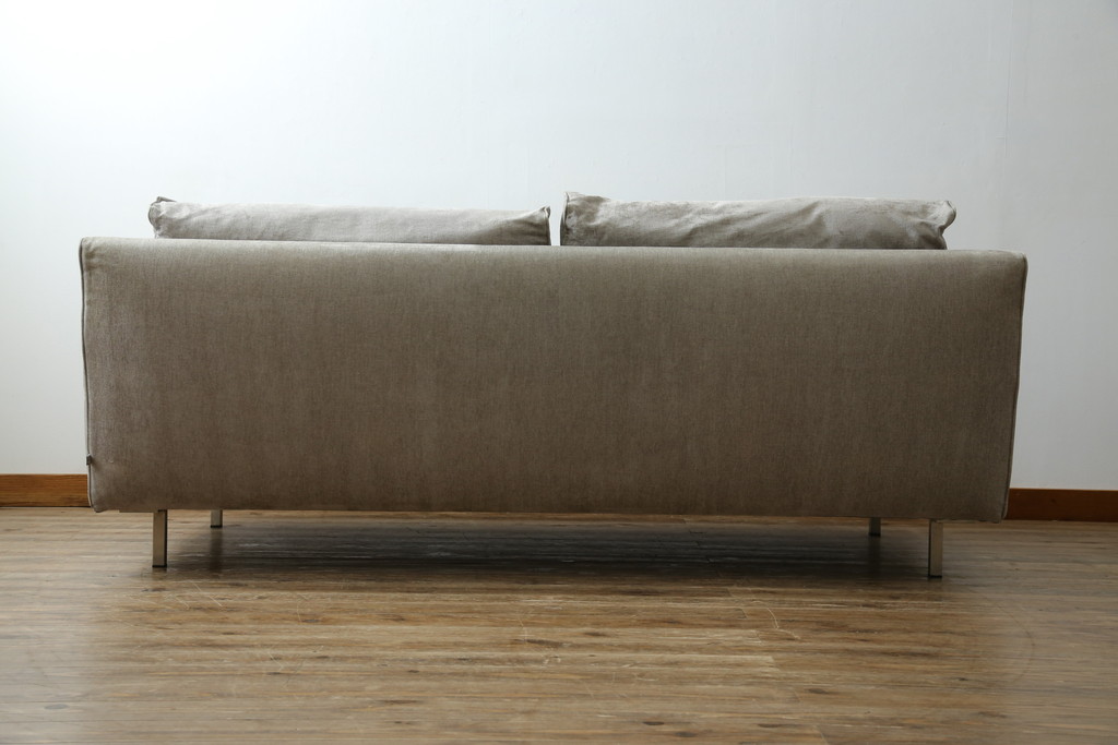 中古　ACTUS(アクタス)取扱い　eilersen(アイラーセン)　STREAMLINE(ストリームライン)　MINI SOFA(ミニソファ)　シンプルモダンな佇まいが魅力の2人掛けソファ(二人掛け、2P)(定価約484000円)(R-080322)