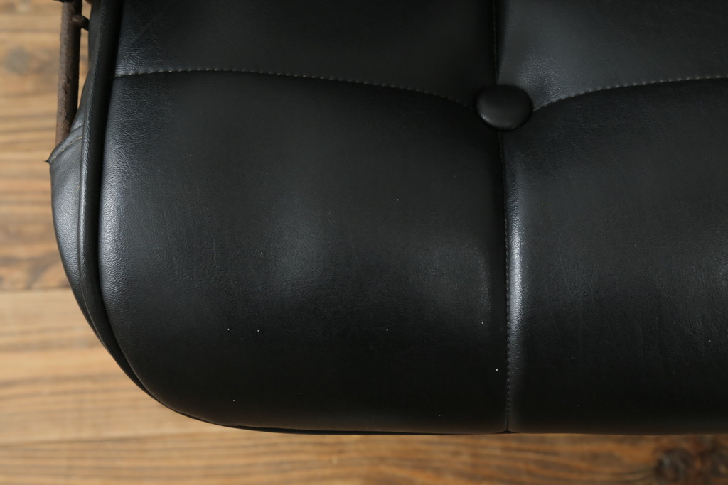 アメリカビンテージ　HOMECREST社(ホームクレスト)　希少!!メンズライクな空間づくりに活躍するストレスレスチェア+オットマンセット(パーソナルチェア、ラウンジチェア、アームチェア)(R-057600)