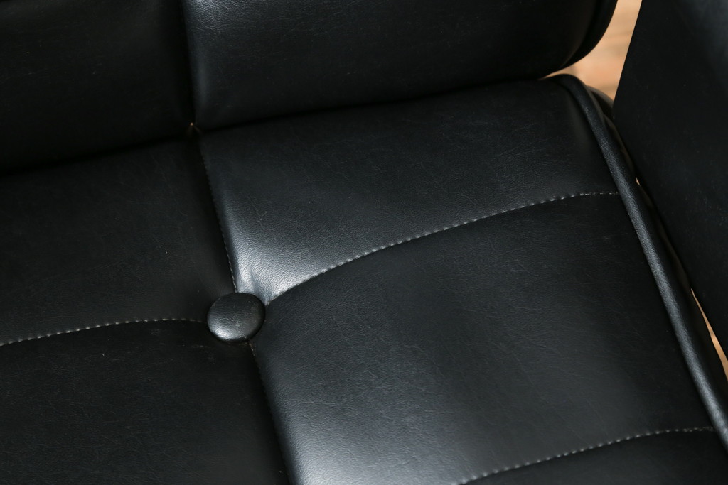 アメリカビンテージ　HOMECREST社(ホームクレスト)　希少!!メンズライクな空間づくりに活躍するストレスレスチェア+オットマンセット(パーソナルチェア、ラウンジチェア、アームチェア)(R-057600)