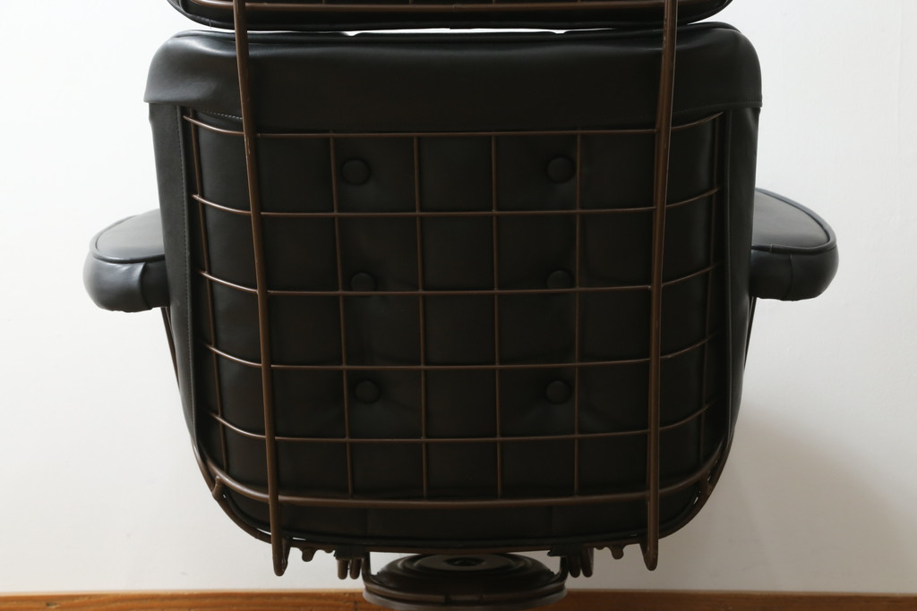 アメリカビンテージ　HOMECREST社(ホームクレスト)　希少!!メンズライクな空間づくりに活躍するストレスレスチェア+オットマンセット(パーソナルチェア、ラウンジチェア、アームチェア)(R-057600)