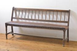 ジャンク品　合皮　富士ファニチア(富士ファニチュア、フジファニチュア、FUJI FURNITURE、富士ファニチャー)　レトロな佇まいのオットマン付きラウンジチェア(1人掛けソファ、イス)(R-052628)