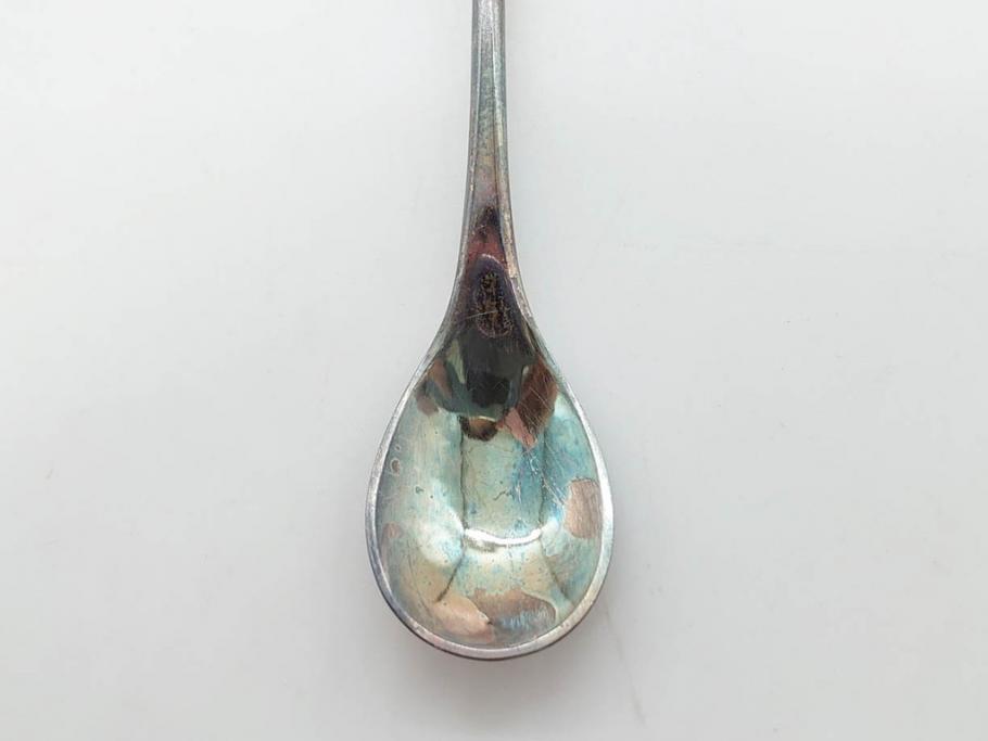 デンマーク　GEORG JENSEN(ジョージ・ジェンセン)　BLOSSOM(ブロッサム)　STERLING SILVER(スターリングシルバー)　総重量約58.34g　モカスプーン6本セット(カトラリー、SV925、銀製品、洋食器、箱付き)(R-083084)