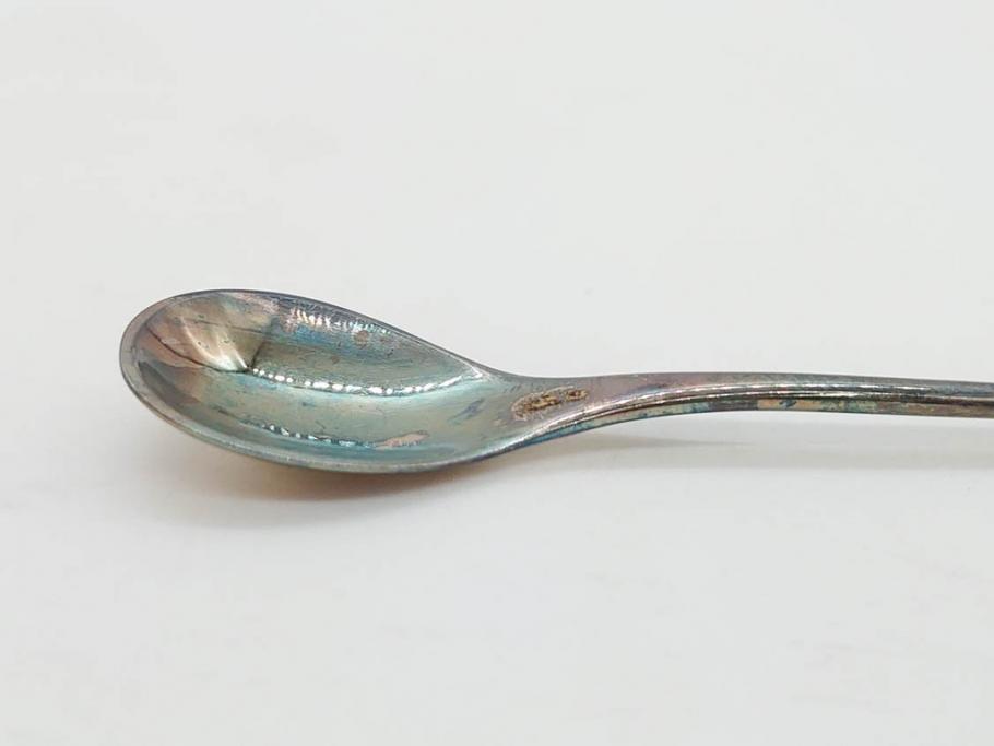 デンマーク　GEORG JENSEN(ジョージ・ジェンセン)　BLOSSOM(ブロッサム)　STERLING SILVER(スターリングシルバー)　総重量約58.34g　モカスプーン6本セット(カトラリー、SV925、銀製品、洋食器、箱付き)(R-083084)