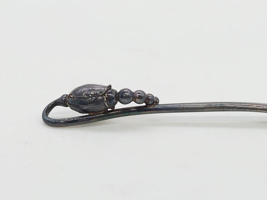 デンマーク　GEORG JENSEN(ジョージ・ジェンセン)　BLOSSOM(ブロッサム)　STERLING SILVER(スターリングシルバー)　総重量約58.34g　モカスプーン6本セット(カトラリー、SV925、銀製品、洋食器、箱付き)(R-083084)