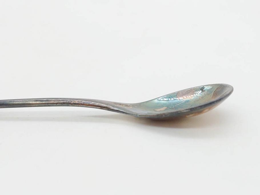 デンマーク　GEORG JENSEN(ジョージ・ジェンセン)　BLOSSOM(ブロッサム)　STERLING SILVER(スターリングシルバー)　総重量約58.34g　モカスプーン6本セット(カトラリー、SV925、銀製品、洋食器、箱付き)(R-083084)