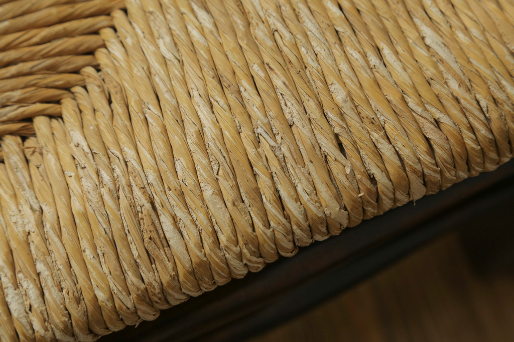 和製ビンテージ　松本民芸家具　ラダーバックがお洒落なラッシチェア4脚セット(ダイニングチェア、椅子、イス、ヴィンテージ)(R-072341)