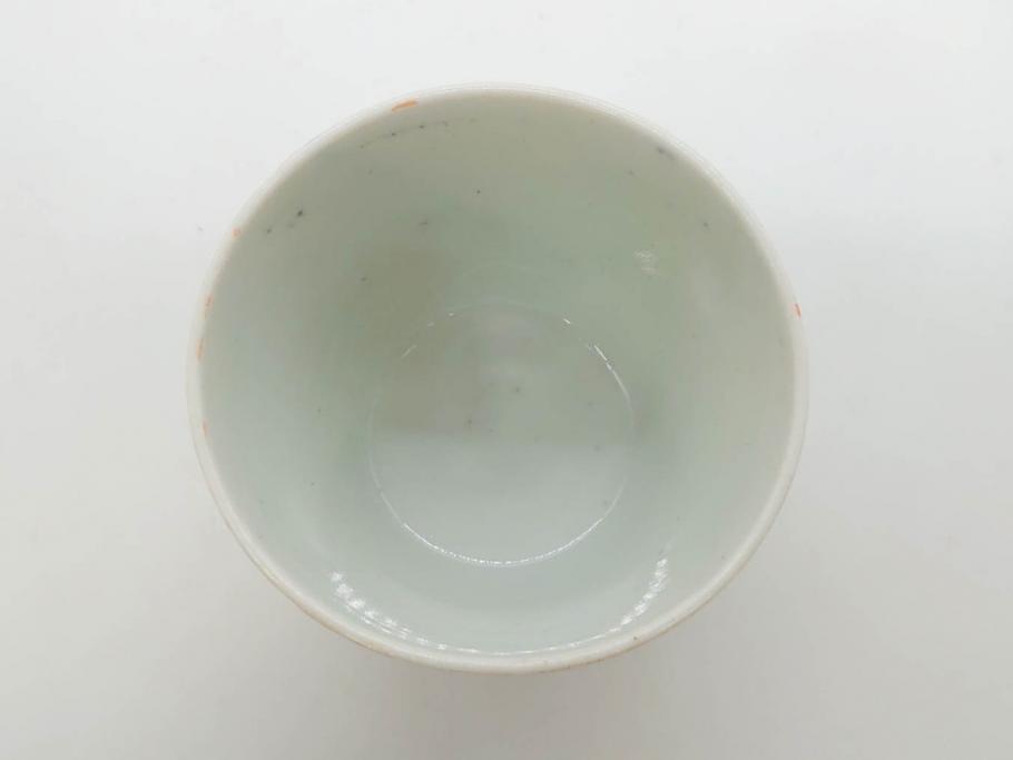 江戸期　染付　落ち着いた和の雰囲気を醸し出すそば猪口3客セット(蕎麦猪口、湯呑み、湯のみ、和食器)(R-083086)