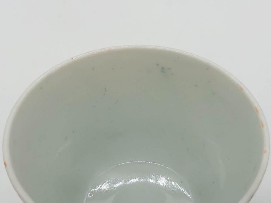 江戸期　染付　落ち着いた和の雰囲気を醸し出すそば猪口3客セット(蕎麦猪口、湯呑み、湯のみ、和食器)(R-083086)