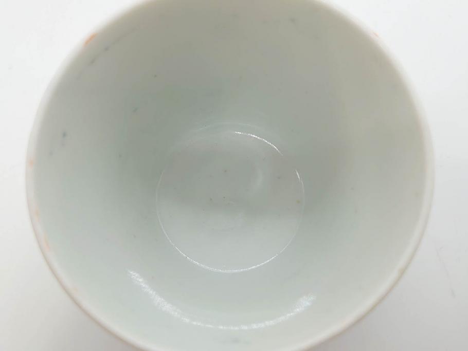 江戸期　染付　落ち着いた和の雰囲気を醸し出すそば猪口3客セット(蕎麦猪口、湯呑み、湯のみ、和食器)(R-083086)